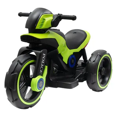 Dětská elektrická motorka Baby Mix POLICE zelená