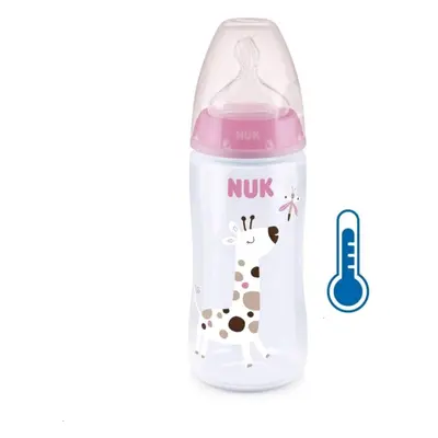 Kojenecká láhev NUK FC+Temperature Control 300 ml BOX-Flow Control savička pink