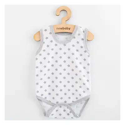 Kojenecké body bez rukávů New Baby Classic II hvězdičky šedé kluk