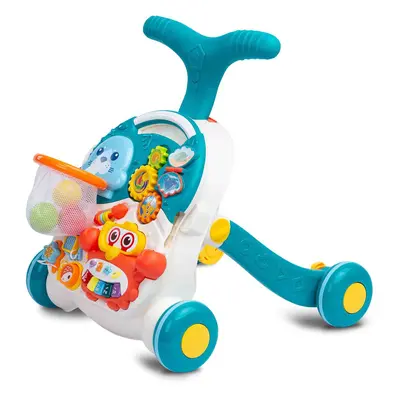 Dětské hrající edukační chodítko 2v1 Toyz Spark turquoise