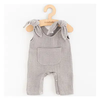 Kojenecké mušelínové lacláčky New Baby Comfort clothes šedá