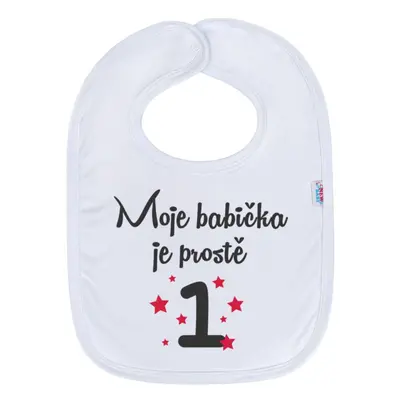 Kojenecký bavlněný bryndák New Baby Moje babička je prostě 1