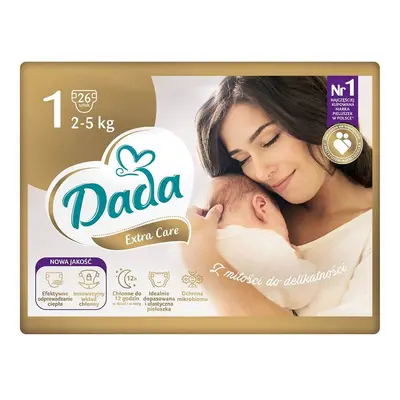 Dětské jednorázové pleny DADA Extra Care 1 NEWBORN 2-5 kg 26 ks