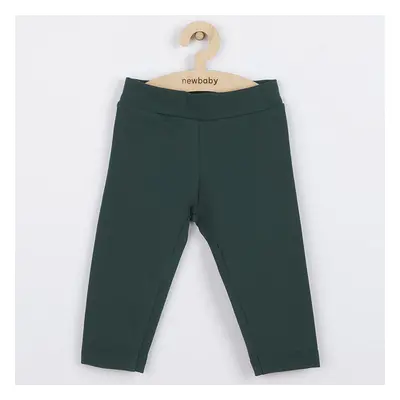 Kojenecké bavlněné legíny New Baby Leggings tmavě zelené