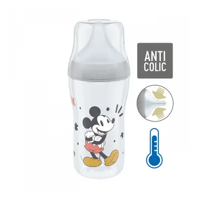 Kojenecká láhev NUK Perfect Match MICKEY Temperature Control 260 ml grey