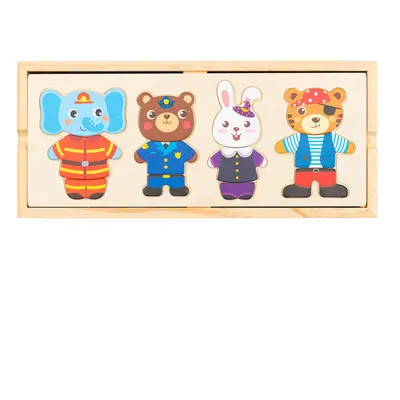 Vkládačka puzzle v krabičce zvířátka Montessori Baby Mix