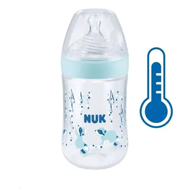 Kojenecká láhev NUK Nature Sense s kontrolou teploty 260 ml modrá