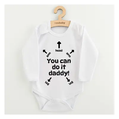 Dětské body s potiskem New Baby You can do it daddy!