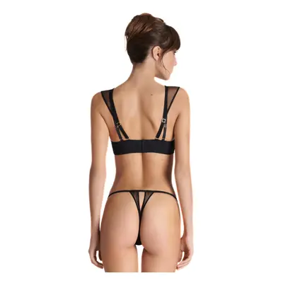 Maison Close Nuit Fauve tanga otevřené černá - S 36