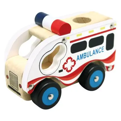 Dřevěné auto ambulance