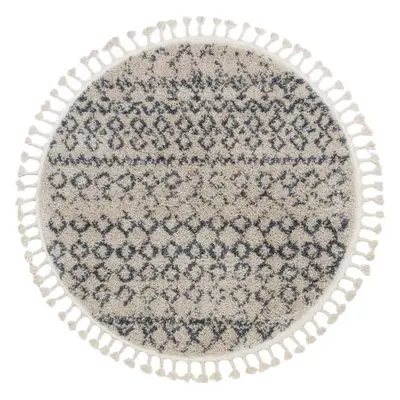 Kusový koberec Berber Agadir G0522 cream and grey kruh