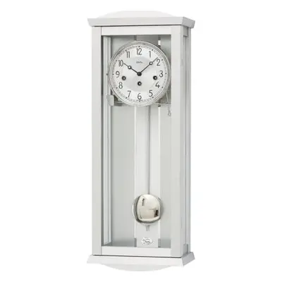 Luxusní kyvadlové mechanické nástěnné hodiny 2749 silver AMS 66cm