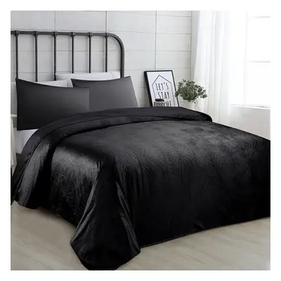 Přehoz na postel VELVET BLACK 200x220 cm Přehoz na postel VELVET BLACK 200x220 cm - 200x220 cm -