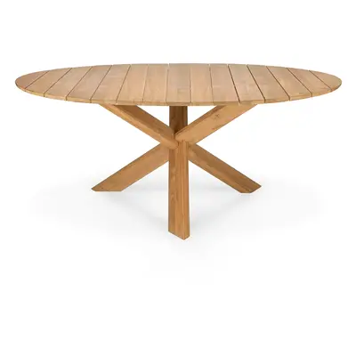 Ethnicraft designové zahradní stoly Teak Circle Outdoor Dining Table (136 cm)