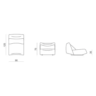 Prostoria designové sedačky Absent Sofa Seat M + Backrest Low