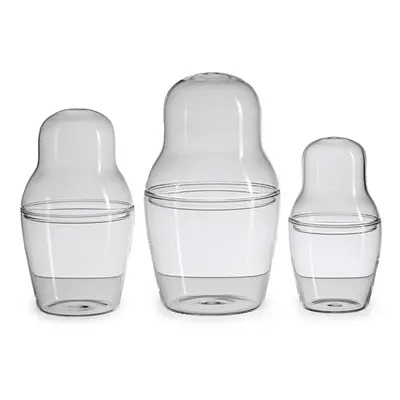 Qubus designové dózy Matroska Set Glass