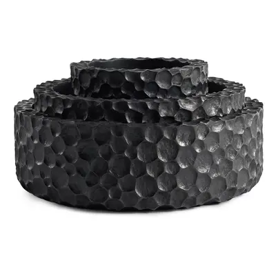 Ethnicraft designové mísy Black Chopped Bowls (set 3 kusů)