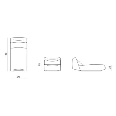 Prostoria designové sedačky Absent Sofa Seat L + Backrest Low