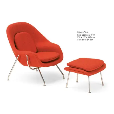 Vitra designové miniatury Womb Chair & Ottoman