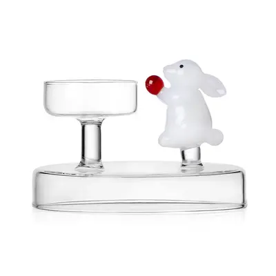 Ichendorf Milano designové svícny Alice Tealight White Rabbit with Berry