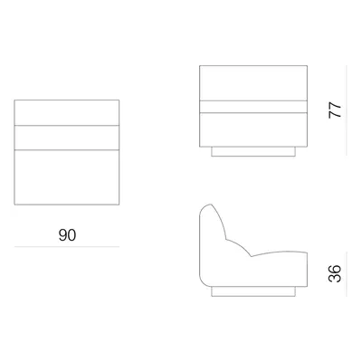 Prostoria designové sedačky Layout Sofa Seat M