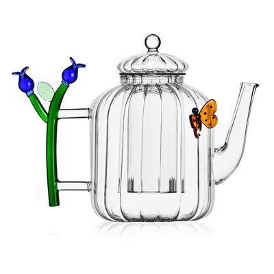 Ichendorf Milano designové konvice Teapot Optic Blue Flower and Butterfly