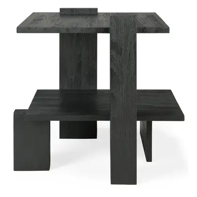 Ethnicraft designové odkládací stolky Teak Abstract Black Side Table