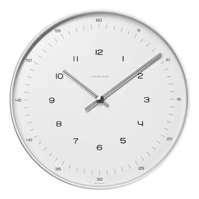 KLEIN & MORE Designové nástěnné hodiny White wall clock Numbers Max Bill