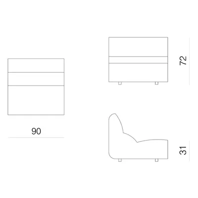 Prostoria designové sedačky Layout Sofa Seat S