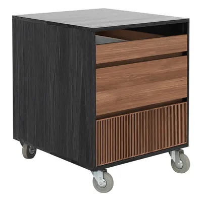 Ethnicraft designové kancelářské úložné boxy Teak Oscar I