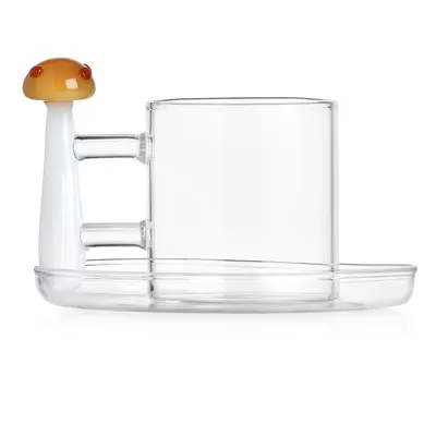 Ichendorf Milano designové šálky Alice Coffee Cup Amber Mushroom with Red Dots