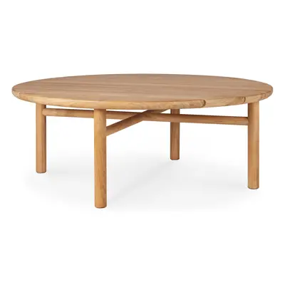 Ethnicraft designové zahradní stoly Teak Quatro Outdoor Coffee Table (průměr 95 cm)