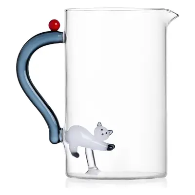 Ichendorf Milano designové džbány Tabby Cat Jug White Cat with Smoke Tail & Berry