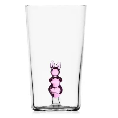 Ichendorf Milano designové sklenice na vodu Animal Farm Longdrink Pink Rabbit