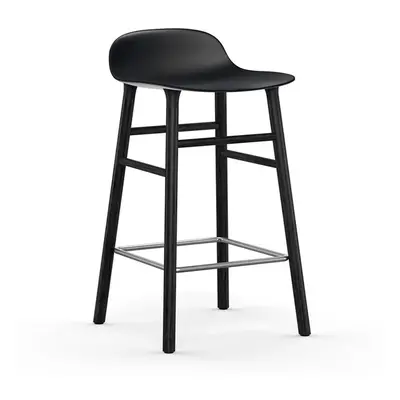 Výprodej Normann Copenhagen designové barové židle Form Barstool Wood (65 cm) - černá skořepina,