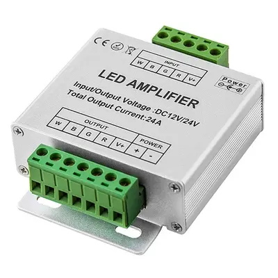 Zesilovač pro RGBW pásky, 4x6A, 12V-24V