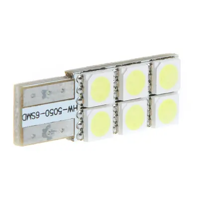 LED 6x 5050 SMD patice T10, W5W - Bílá