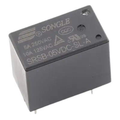 Relé SRSB-05VDC-SL-A, 5V DC/250V AC 5A