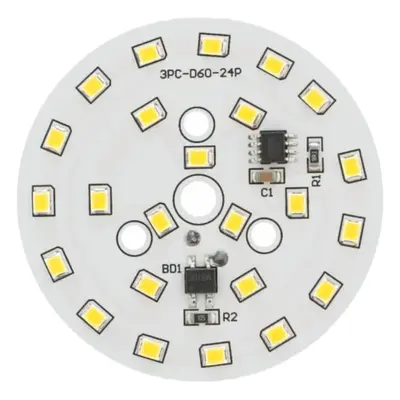 LED modul kulatý 9W, ⌀60mm, 220-240V AC Teplá bílá (3000-3500K)