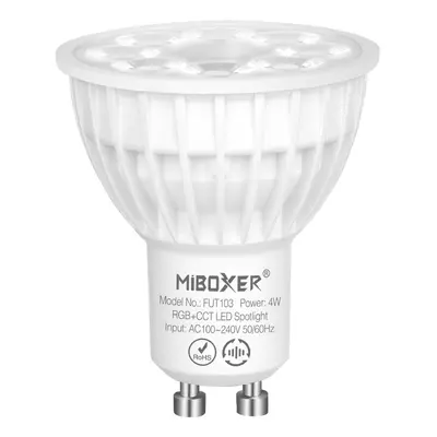 MiBoxer LED žárovka GU10 ovládaná přes 2,4Ghz, RGB + CCT