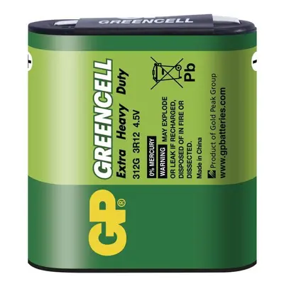 Plochá zinko-uhlíková baterie 4.5V, GreenCell 312G