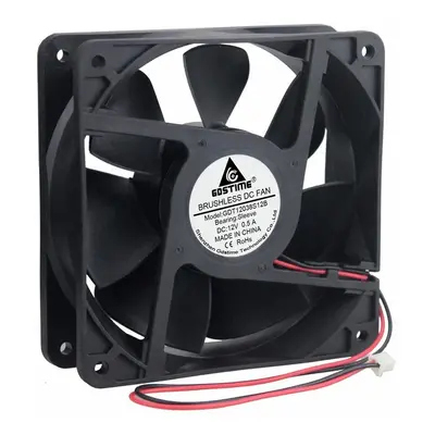 Ventilátor 120x120x38mm, 12V DC, XH2.54 - 2pin