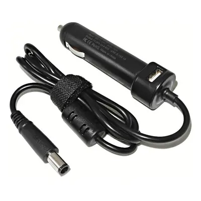 Autonabíječka pro notebooky DELL, 19.5V, 90W, 7.4x5.0mm s USB výstupem