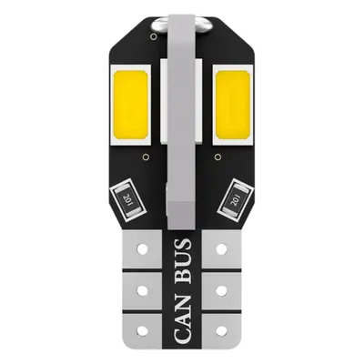 CANBUS LED 8x 5730 SMD patice T10, W5W - Teplá bílá