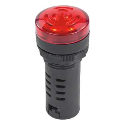 LED kontrolka s bzučákem AD16-22SM, IP65 pro průměr otvoru 22mm Červená 24V AC/DC