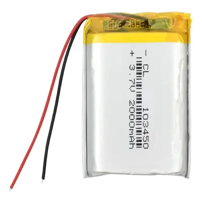 Li-Pol baterie 2000mAh, 3.7V, 103450, 2 vodiče