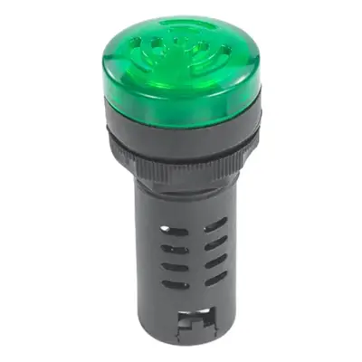 LED kontrolka s bzučákem AD16-22SM, IP65 pro průměr otvoru 22mm Zelená 24 V AC/DC