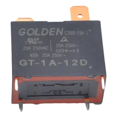 Relé GT-1A-12D, 12V DC/250V AC 25A, 4-pin