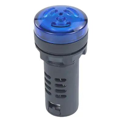 LED kontrolka s bzučákem AD16-22SM, IP65 pro průměr otvoru 22mm Modrá 24V AC/DC