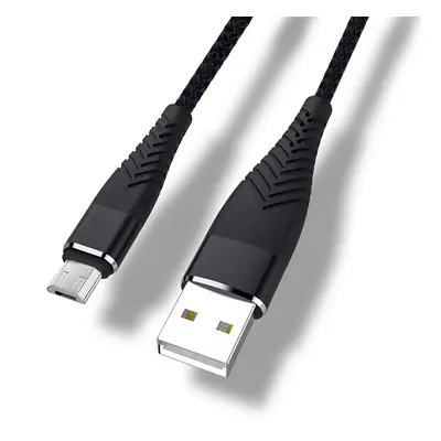 Nabíjecí a datový kabel, MicroUSB, černý, 3m